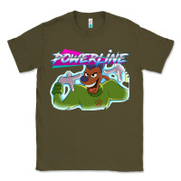 Army Green powerline Classic Tee - linhVisuals