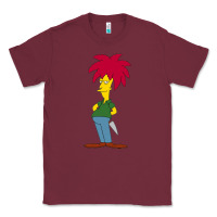 Burgundy simpson Classic Tee - linhVisuals