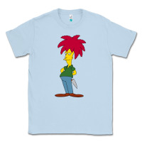 Dusty Blue simpson Classic Tee - linhVisuals