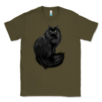 Army Green black cat Classic Tee - linhVisuals