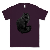 Plum black cat Classic Tee - linhVisuals