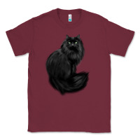 Burgundy black cat Classic Tee - linhVisuals