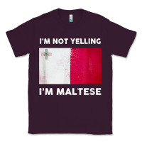Plum i'm not yelling i'm maltese shirt  malta flag t shirt Classic Tee - linhVisuals