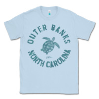 Dusty Blue jcombs outer banks, nc, sea turtle hoodie Classic Tee - linhVisuals