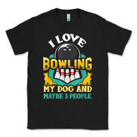 Black bowling shirt funny dog lover quote bowler gift t shirt Classic Tee - linhVisuals