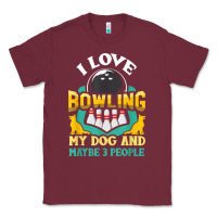 Burgundy bowling shirt funny dog lover quote bowler gift t shirt Classic Tee - linhVisuals