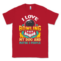 Red bowling shirt funny dog lover quote bowler gift t shirt Classic Tee - linhVisuals