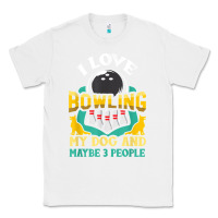 White bowling shirt funny dog lover quote bowler gift t shirt Classic Tee - linhVisuals