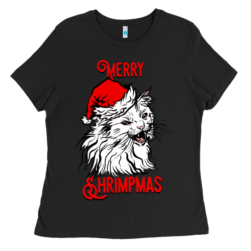 Merry Christmas Cat Ladies Tee by SublimationCraftShop | Teevron