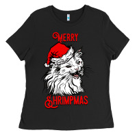 Black Merry Christmas Cat Ladies Tee - SublimationCraftShop