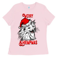 Bubblegum Pink Merry Christmas Cat Ladies Tee - SublimationCraftShop
