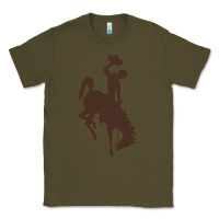 Army Green wyoming athletics Classic Tee - linhVisuals