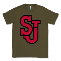 Army Green st. john's red Classic Tee - linhVisuals