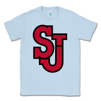 Dusty Blue st. john's red Classic Tee - linhVisuals