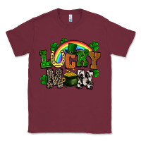 Burgundy lucky mom St. Patricks Day Classic Tee - FaDigitalArtStudio