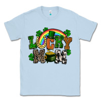 Dusty Blue lucky mom St. Patricks Day Classic Tee - FaDigitalArtStudio
