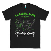 Black national parks adventure lover camping hiking camper fan t shirt Classic Tee - linhVisuals