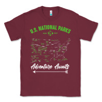 Burgundy national parks adventure lover camping hiking camper fan t shirt Classic Tee - linhVisuals