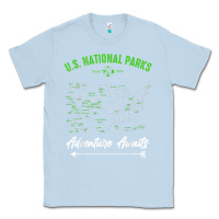 Dusty Blue national parks adventure lover camping hiking camper fan t shirt Classic Tee - linhVisuals