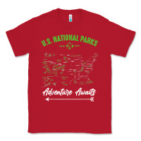 Red national parks adventure lover camping hiking camper fan t shirt Classic Tee - linhVisuals