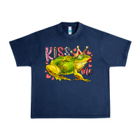 Navy kiss me frog Urban Heavy Tee - RacoonDesign