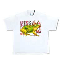 White kiss me frog Urban Heavy Tee - RacoonDesign