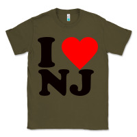 Army Green i love nj Classic Tee - linhVisuals