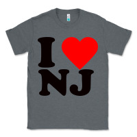 Charcoal Heather i love nj Classic Tee - linhVisuals