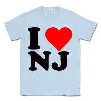 Dusty Blue i love nj Classic Tee - linhVisuals