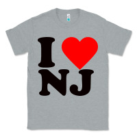 Heather Grey i love nj Classic Tee - linhVisuals