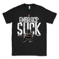 Black EMBRACE THE SUCK VINTAGE Classic Tee - linhVisuals