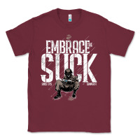 Burgundy EMBRACE THE SUCK VINTAGE Classic Tee - linhVisuals