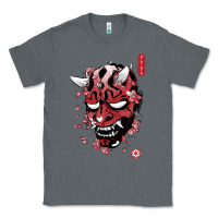 Charcoal Heather darth oni Classic Tee - linhVisuals