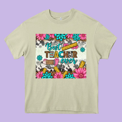 Best Teacher Ever Tumbler Heavy Core Tee Designed By Bundleandbundleshop