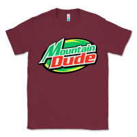 Burgundy #mountain dude Classic Tee - linhVisuals