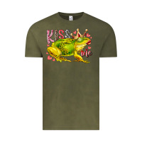 Vintage Olive kiss me frog Vintage Tee - RacoonDesign