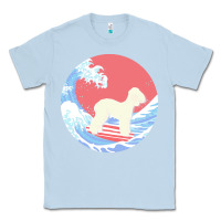 Dusty Blue bedlington terrier t  shirt bedlington terrier gifts   ocean waves sur Classic Tee - linhVisuals