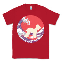 Red bedlington terrier t  shirt bedlington terrier gifts   ocean waves sur Classic Tee - linhVisuals