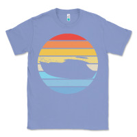 Colony Blue boat t  shirt boat trip silhouette on a distressed retro sunset produc Classic Tee - linhVisuals