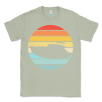 Matcha boat t  shirt boat trip silhouette on a distressed retro sunset produc Classic Tee - linhVisuals