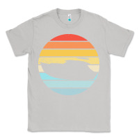 Moon Dust boat t  shirt boat trip silhouette on a distressed retro sunset produc Classic Tee - linhVisuals