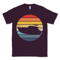 Plum boat t  shirt boat trip silhouette on a distressed retro sunset produc Classic Tee - linhVisuals