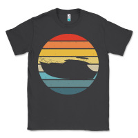 Smoke boat t  shirt boat trip silhouette on a distressed retro sunset produc Classic Tee - linhVisuals
