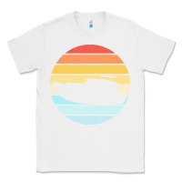 White boat t  shirt boat trip silhouette on a distressed retro sunset produc Classic Tee - linhVisuals