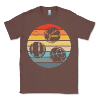 Chestnut bocce ball t  shirt bocce ball silhouette on a distressed retro sunset Classic Tee - linhVisuals
