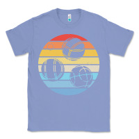 Colony Blue bocce ball t  shirt bocce ball silhouette on a distressed retro sunset Classic Tee - linhVisuals