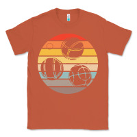 Copper bocce ball t  shirt bocce ball silhouette on a distressed retro sunset Classic Tee - linhVisuals
