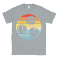 Heather Grey bocce ball t  shirt bocce ball silhouette on a distressed retro sunset Classic Tee - linhVisuals