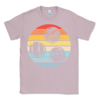 Lilac bocce ball t  shirt bocce ball silhouette on a distressed retro sunset Classic Tee - linhVisuals