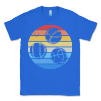 True Royal bocce ball t  shirt bocce ball silhouette on a distressed retro sunset Classic Tee - linhVisuals